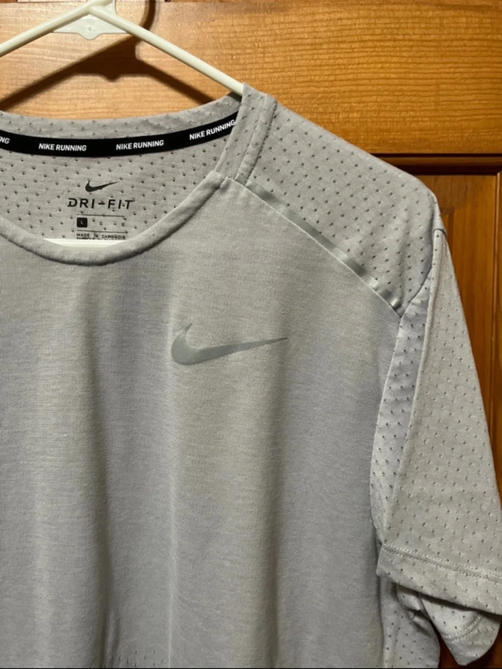 Nike Light Gray Dri-FIT Short Sleeve Performance Tee